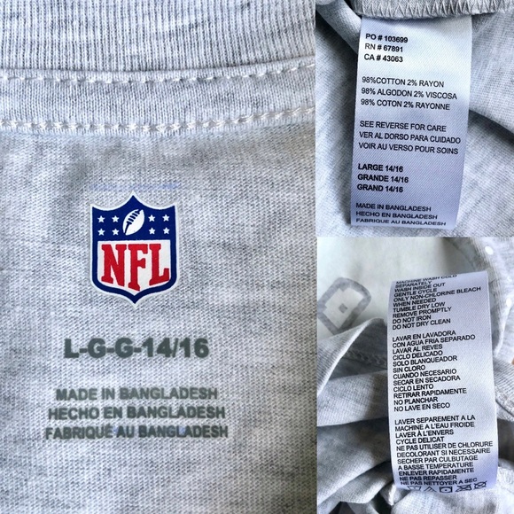 NEW NFL Indianapolis Colts Overload T Shirt Gray LARGE 14-16 Youth UNISEX Girl’s - Picture 3 of 16